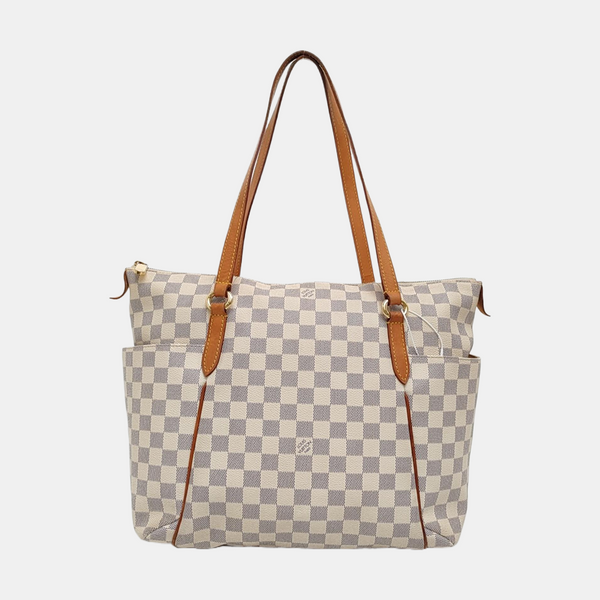 TOTALLY MM Damier Azur Coated Canvas White