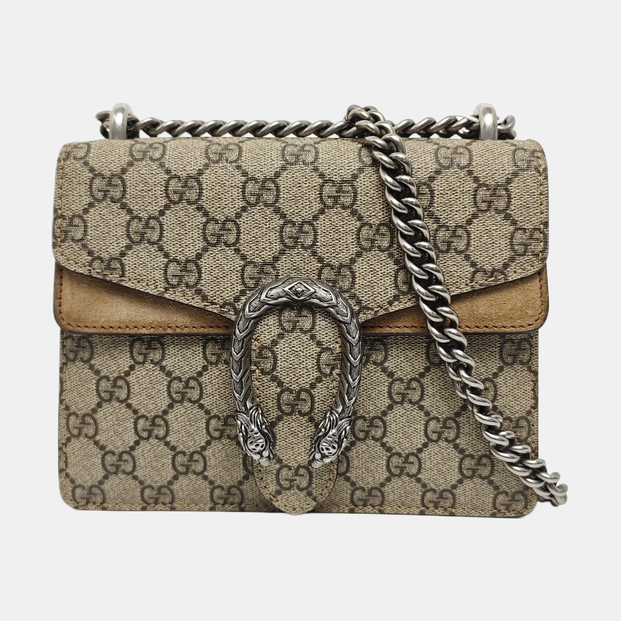 Dionysus Mini Monogram Coated Canvas Beige