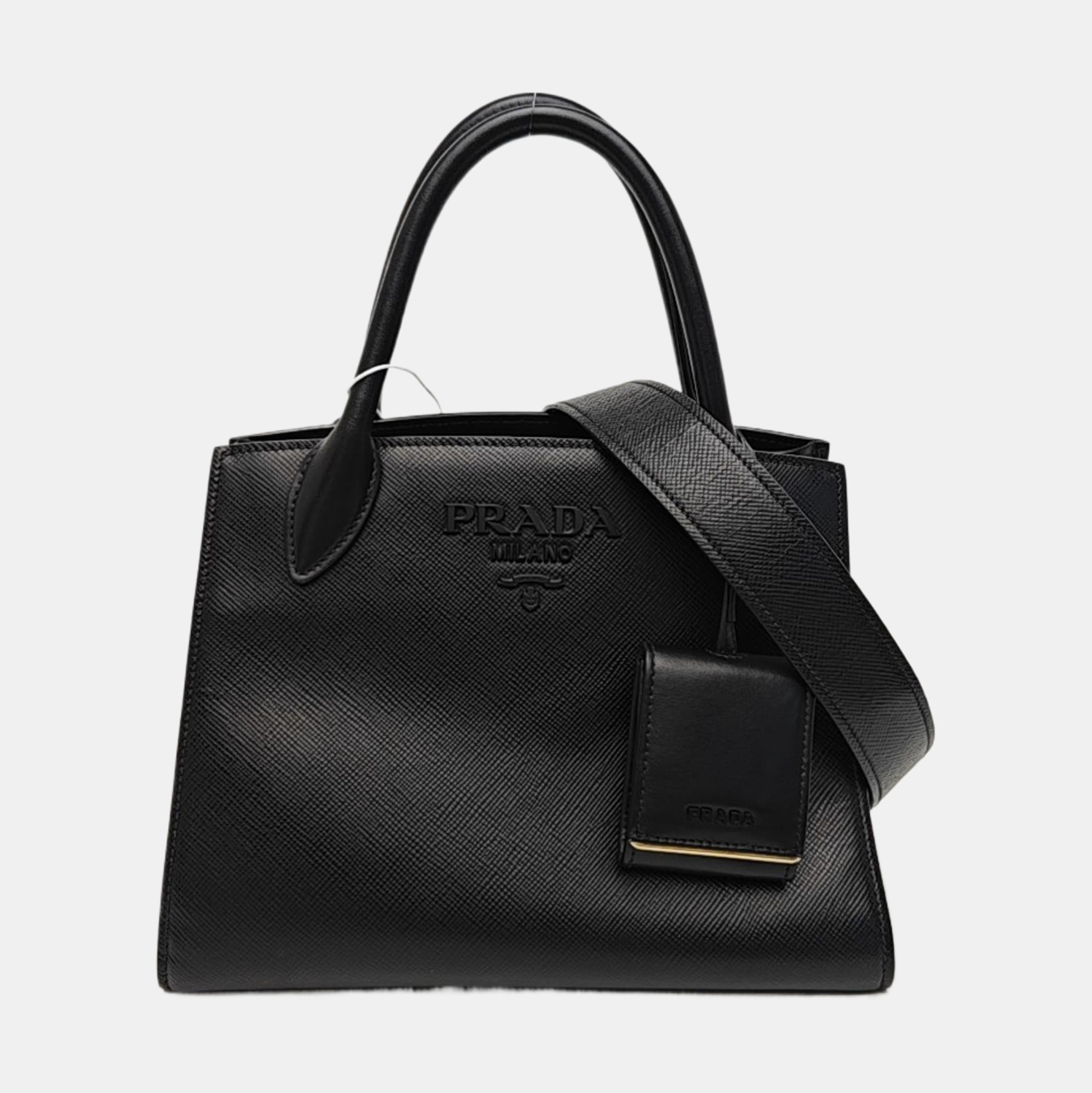 Monochrome Small Saffiano Calfskin Black