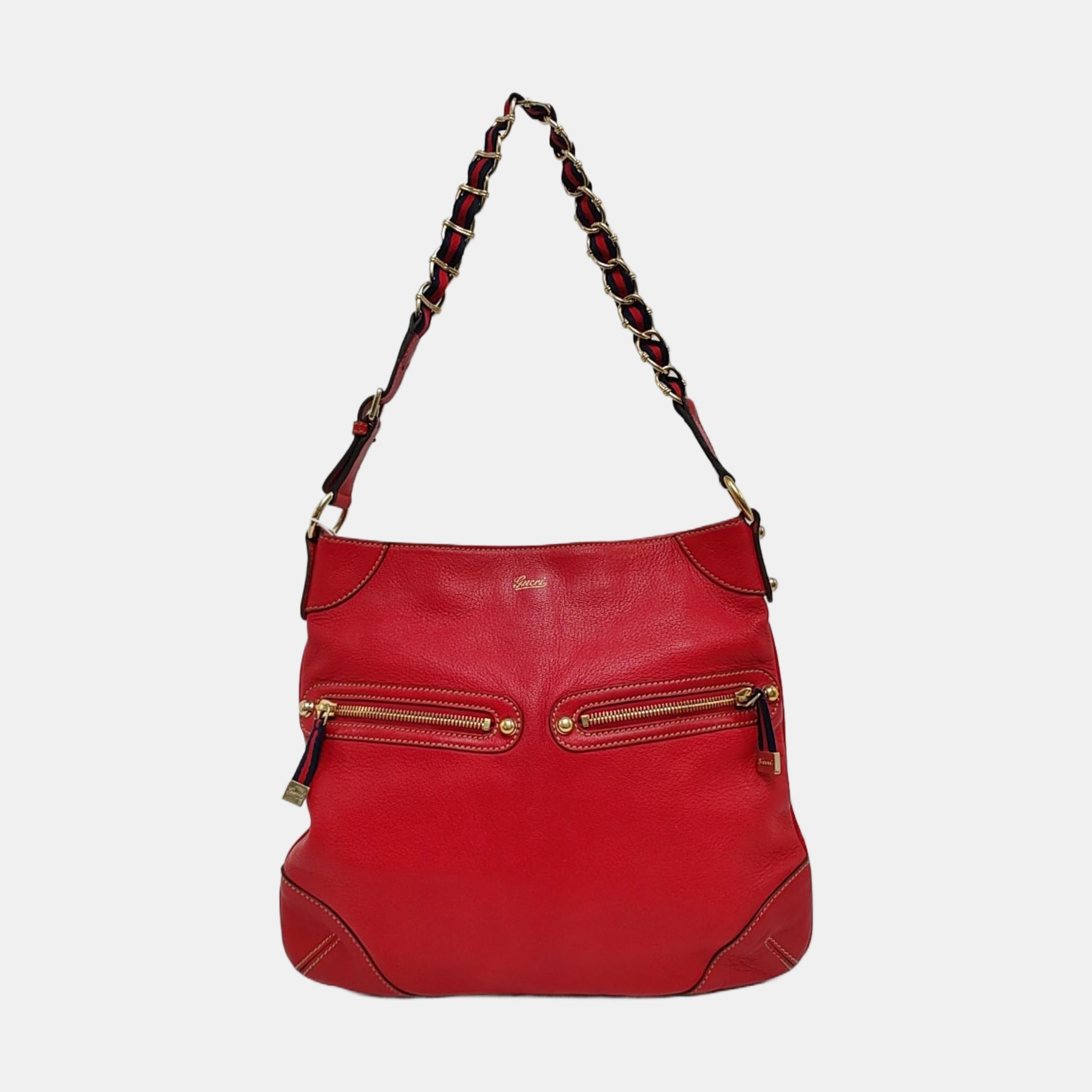 Calfskin Shoulder Bag Red