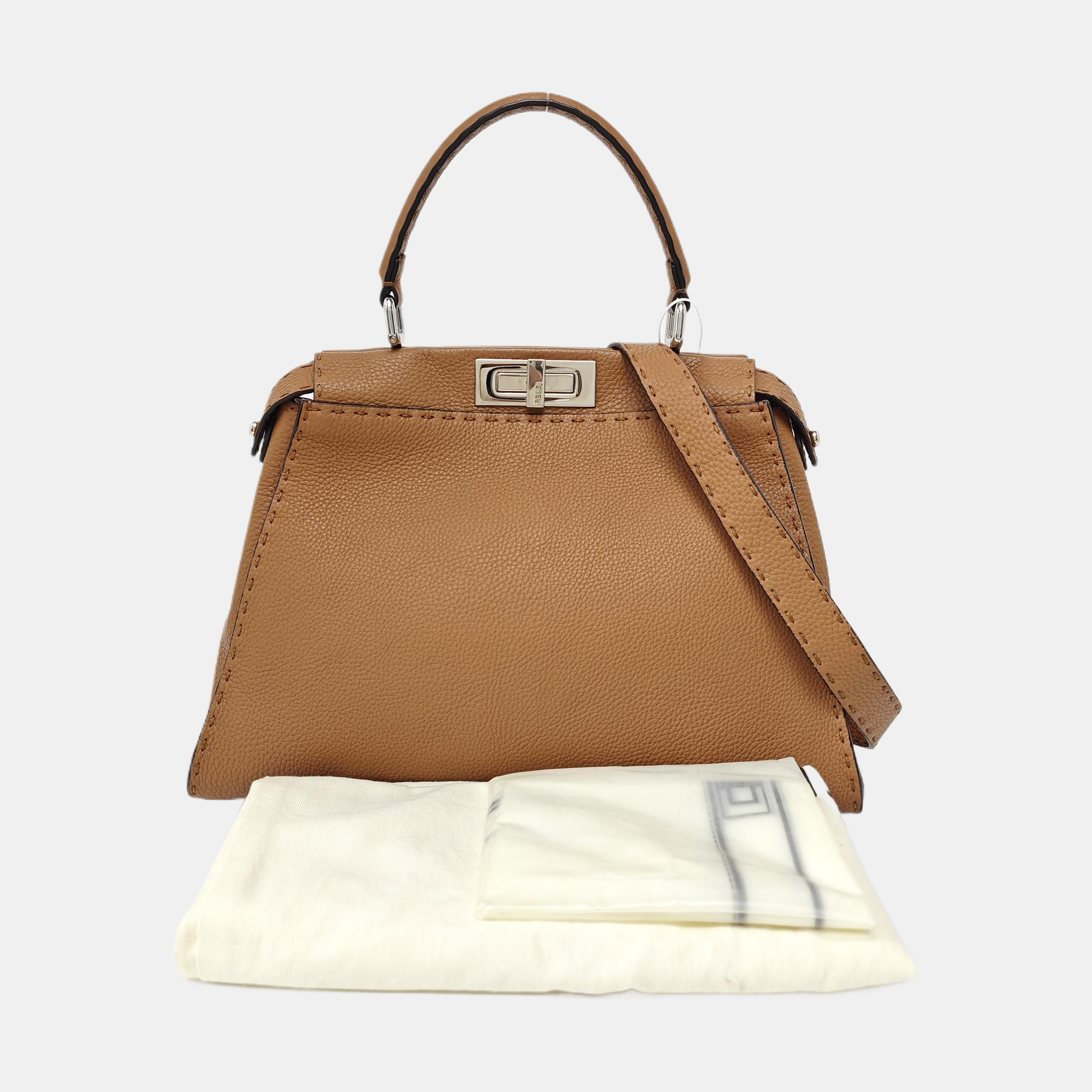 Peekaboo Medium Calfskin Brown