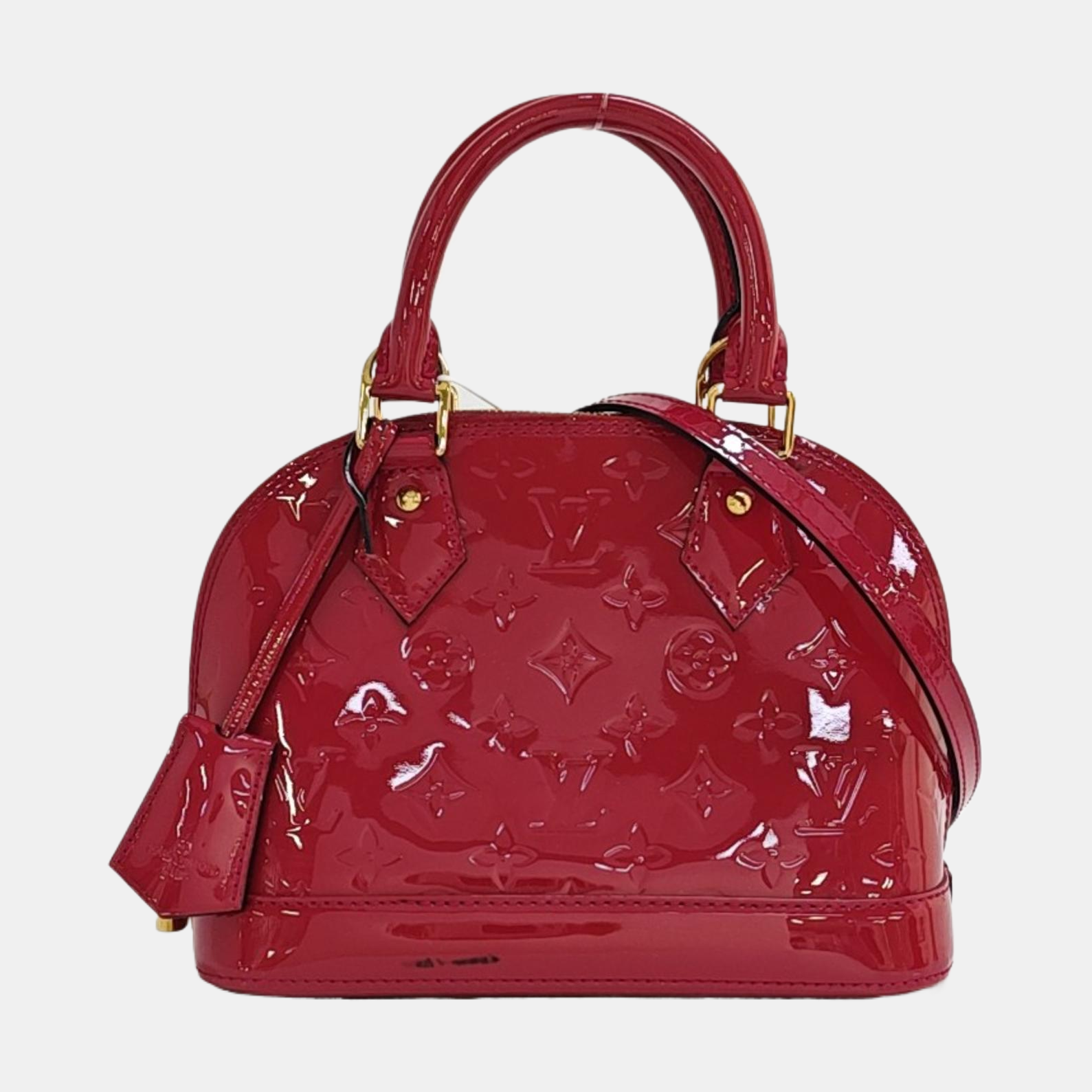 ALMA BB Monogram Patent Leather Red