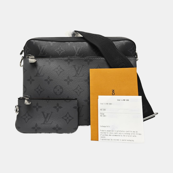 TRIO Monogram Coated Canvas Gray