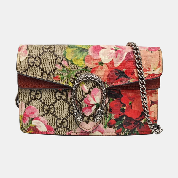 Dionysus Super Mini Monogram Coated Canvas Beige