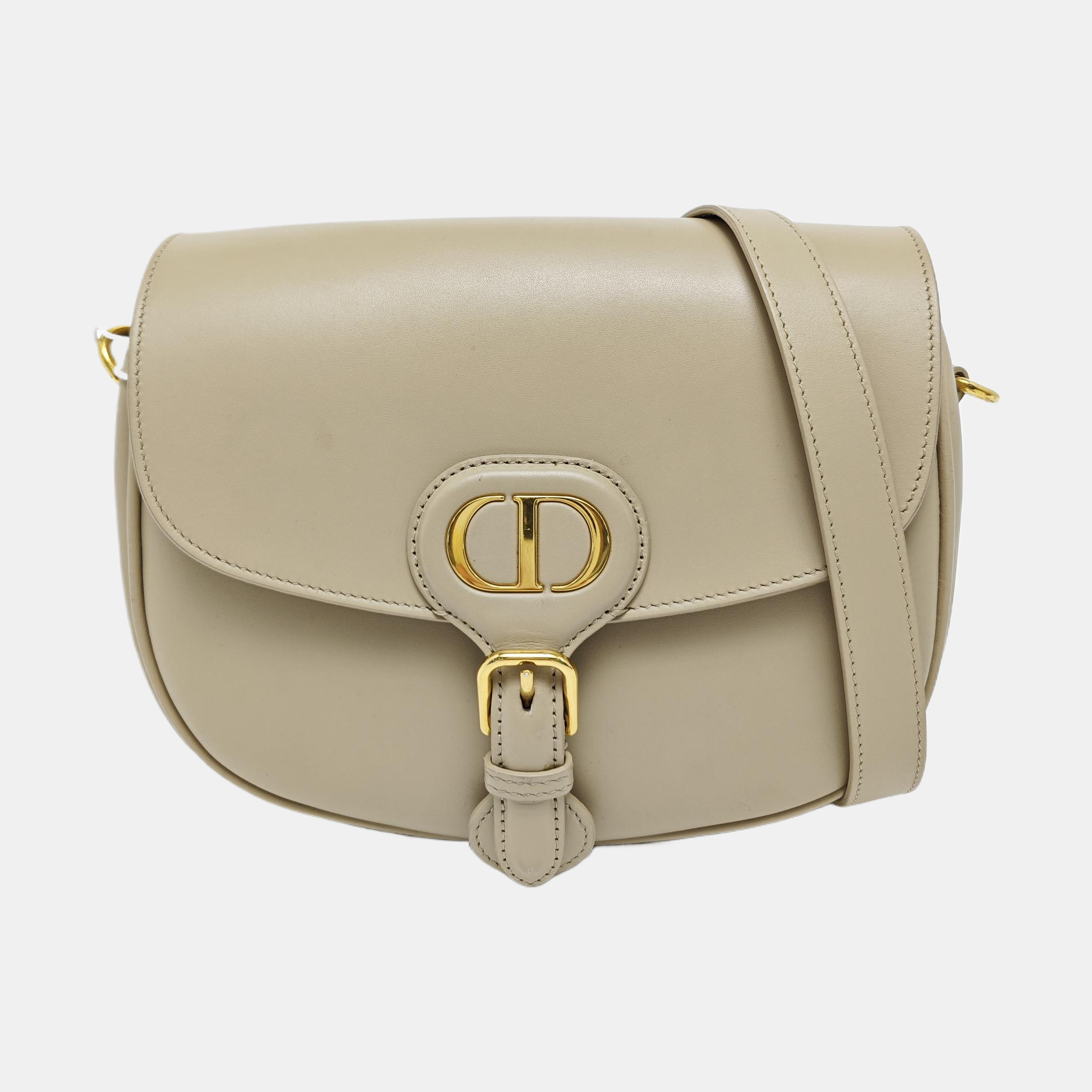 Authenticated pre-owned  Bobby Medium Calfskin Beige - Crossbody Bag at Looply