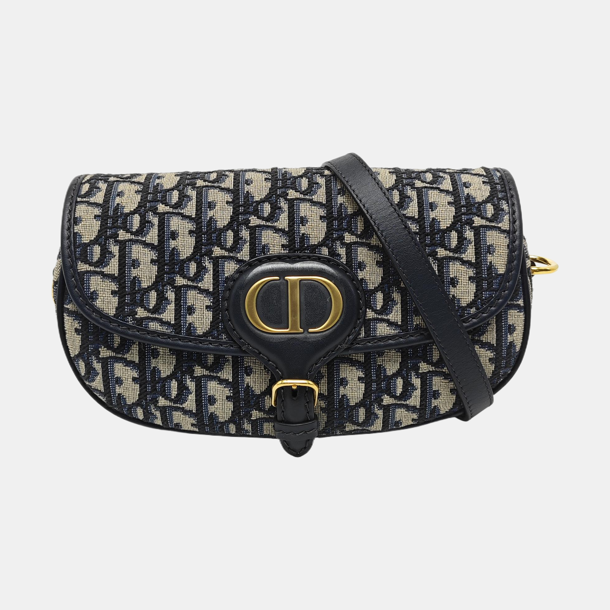 Bobby East-West Medium Oblique Canvas Blue