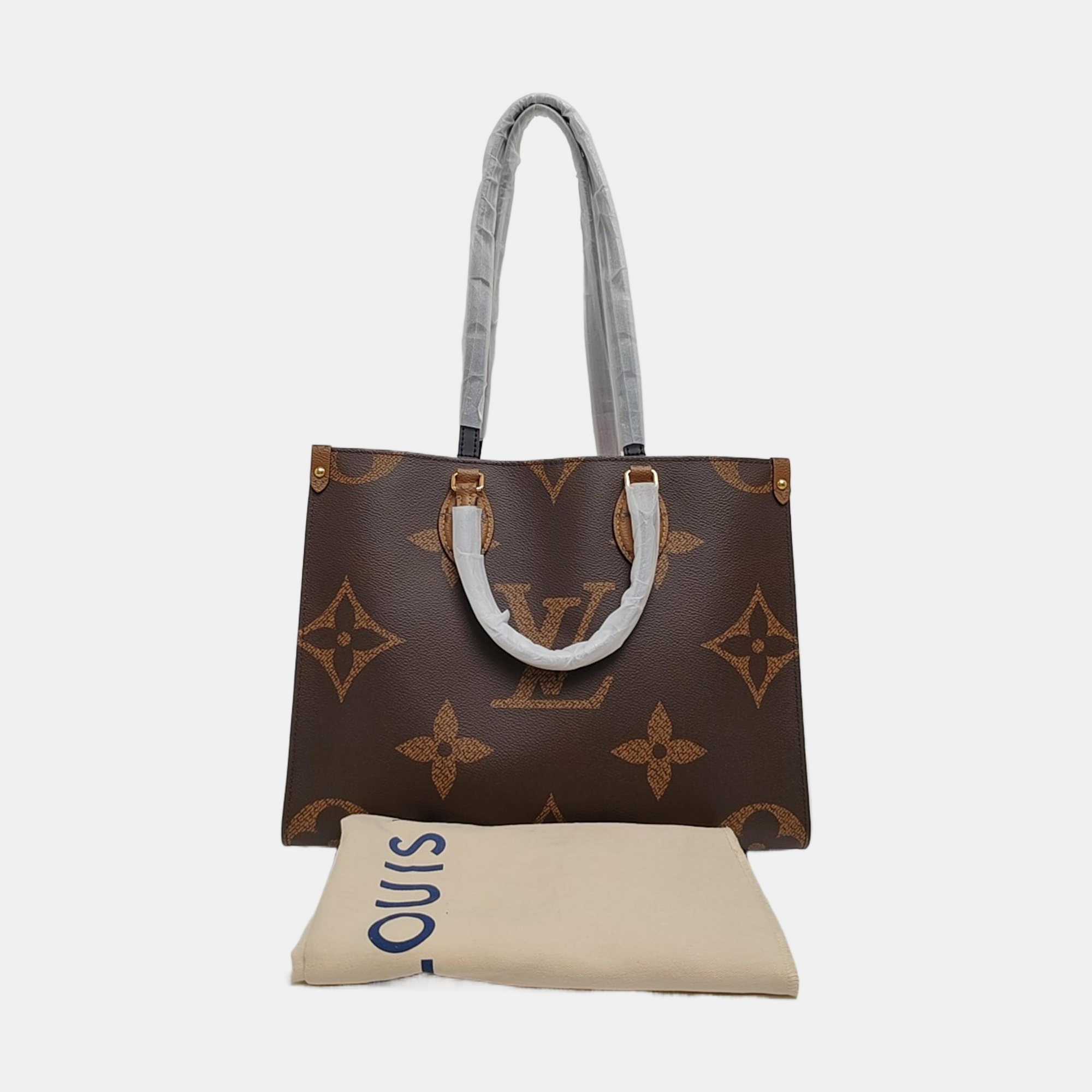 ONTHEGO MM Monogram Coated Canvas Brown