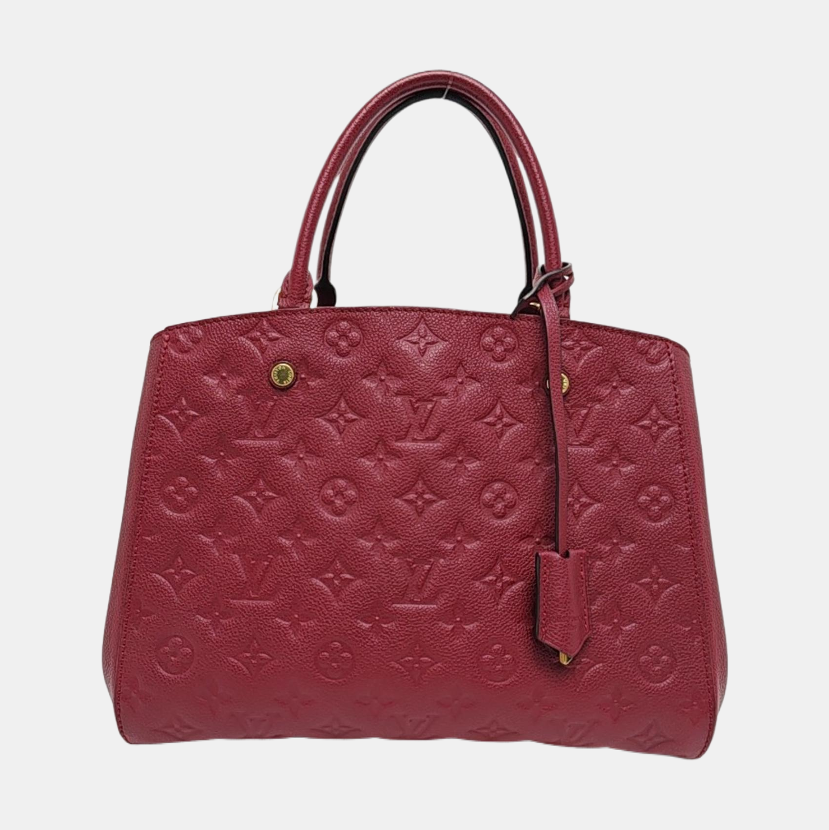 MONTAIGNE MM Monogram Calfskin Red