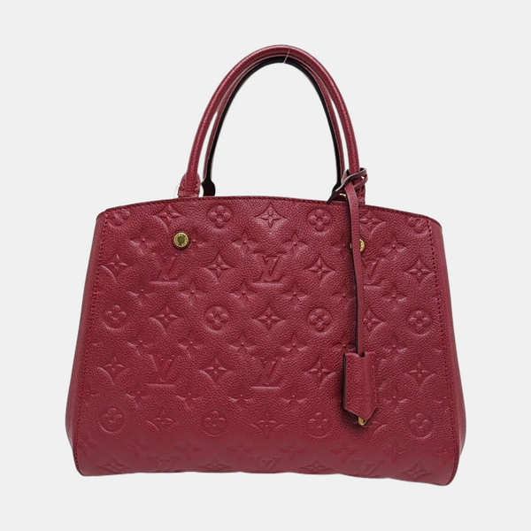 MONTAIGNE MM Monogram Calfskin Red