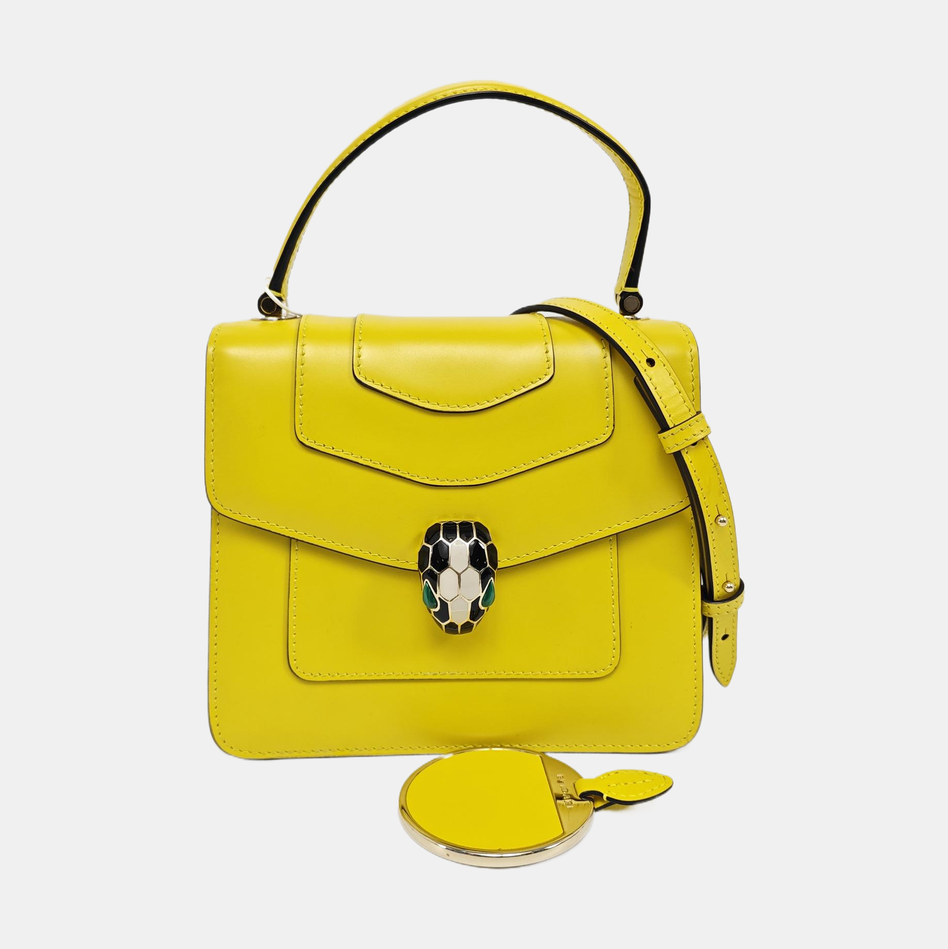 SERPENTI FOREVER Small Quilted Calfskin Yellow
