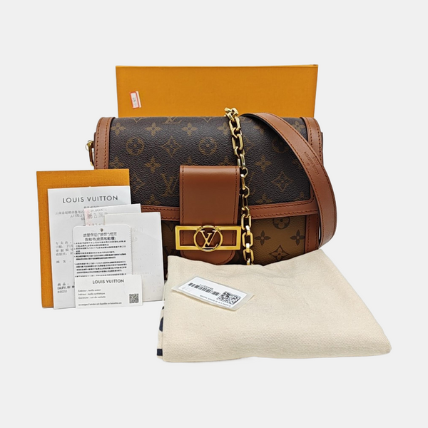 DAUPHINE MM Monogram Coated Canvas Brown