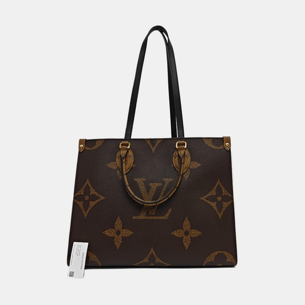 Authenticated pre-owned  ONTHEGO MM Monogram Coated Canvas Brown - Tote Bag at Looply