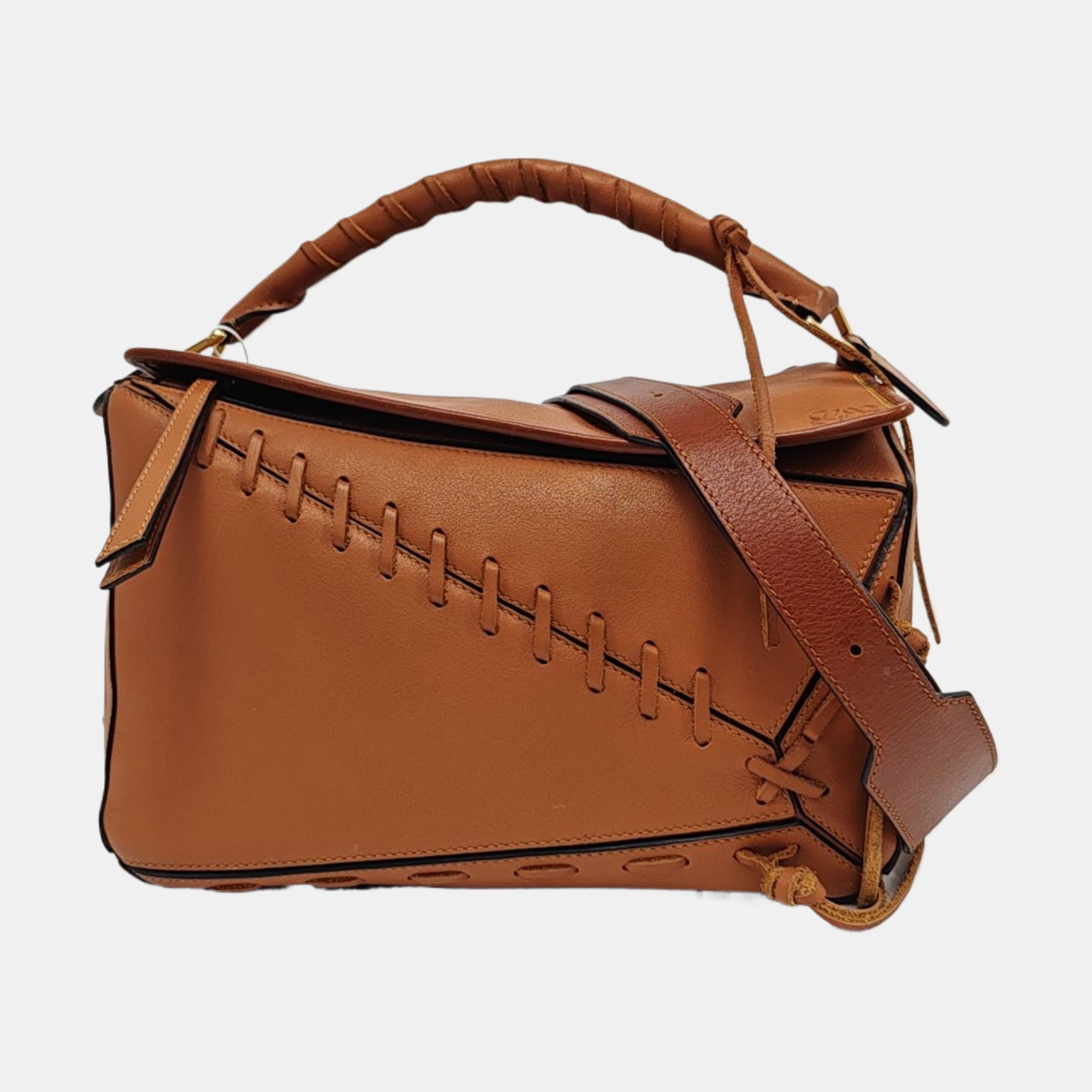 Puzzle Medium Quilted Calfskin Brown