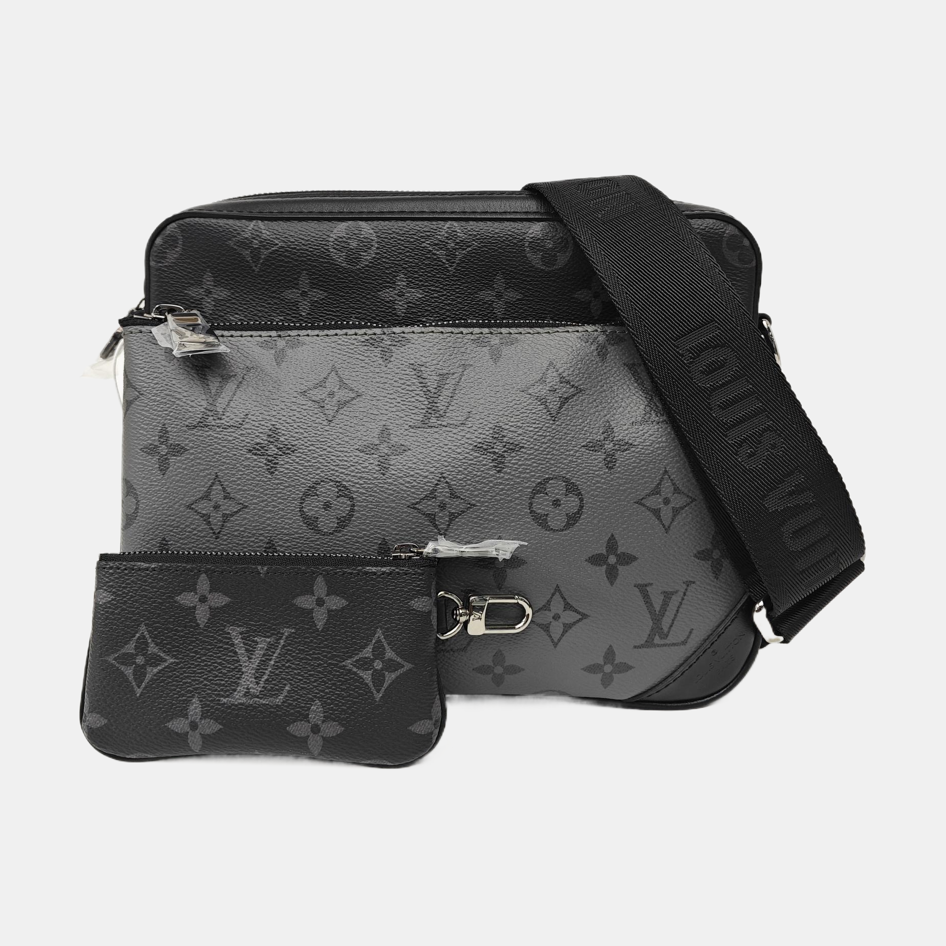 TRIO Monogram Coated Canvas Gray