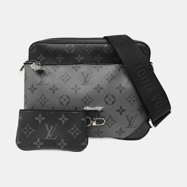 TRIO Monogram Coated Canvas Gray