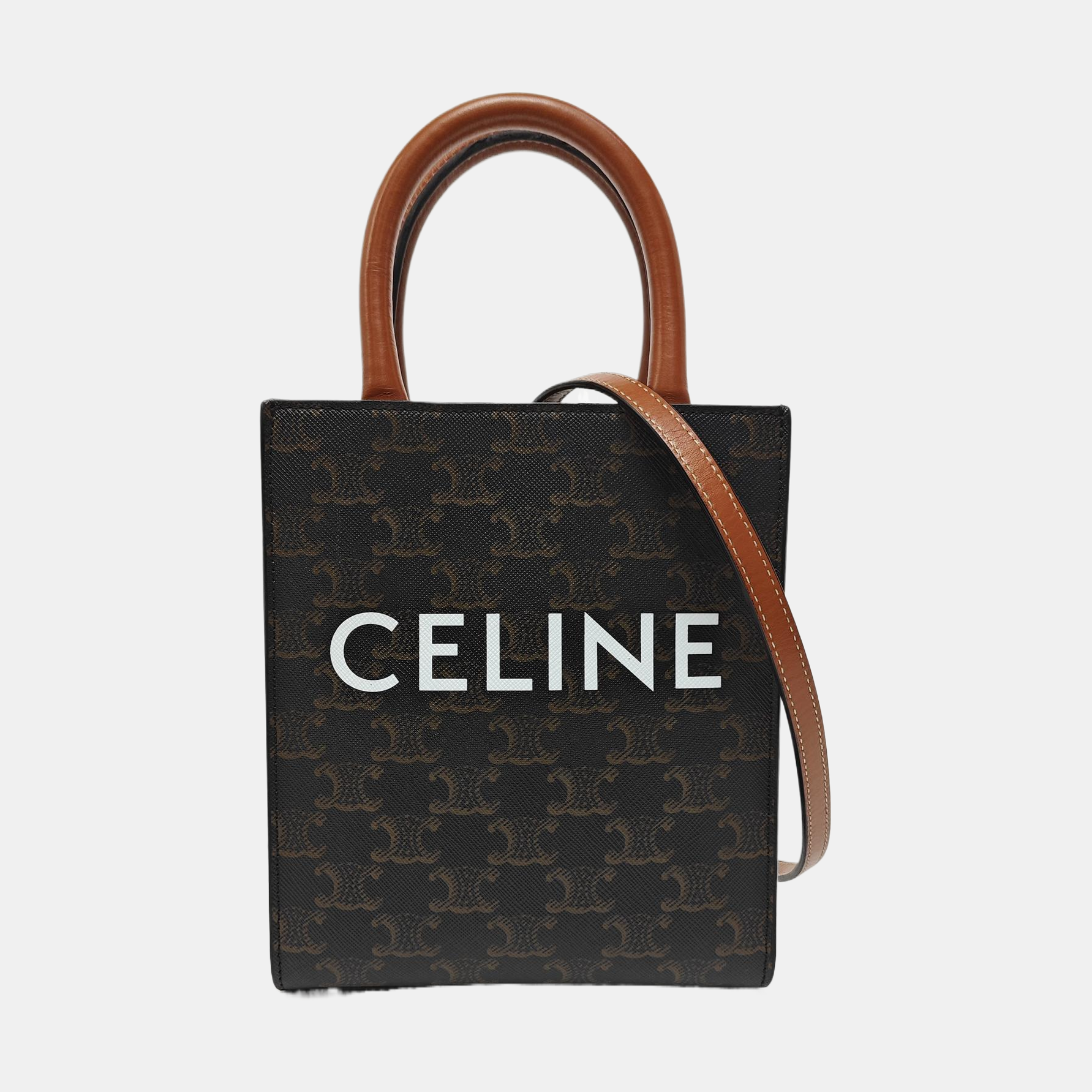 CABAS CELINE Mini Coated Canvas Brown