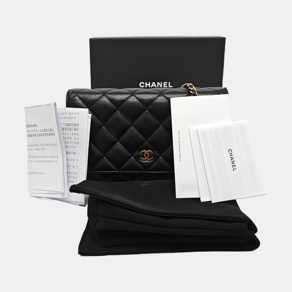 WOC Quilted Grained Calfskin Black