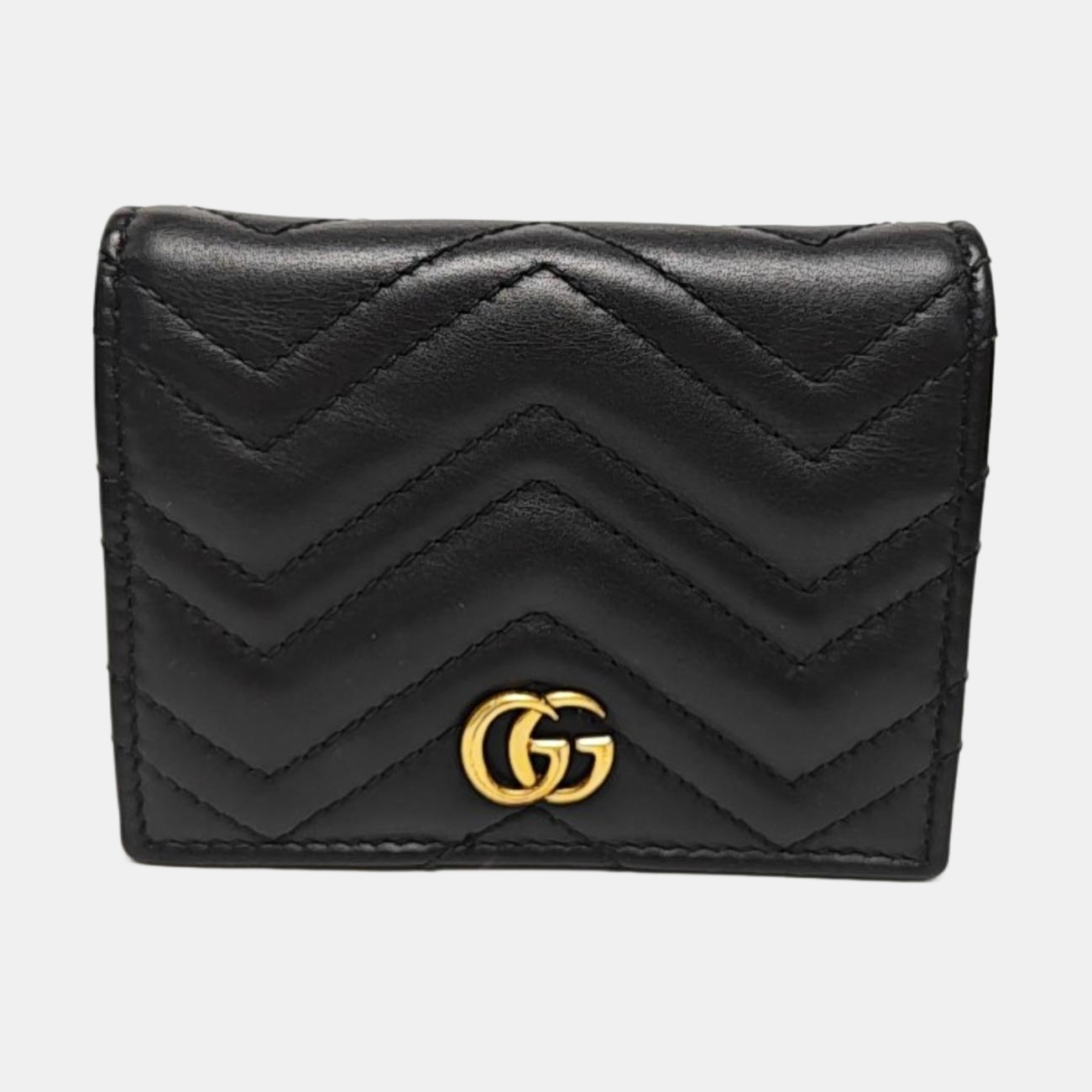 GG Marmont Mini Quilted Calfskin Black Wallet