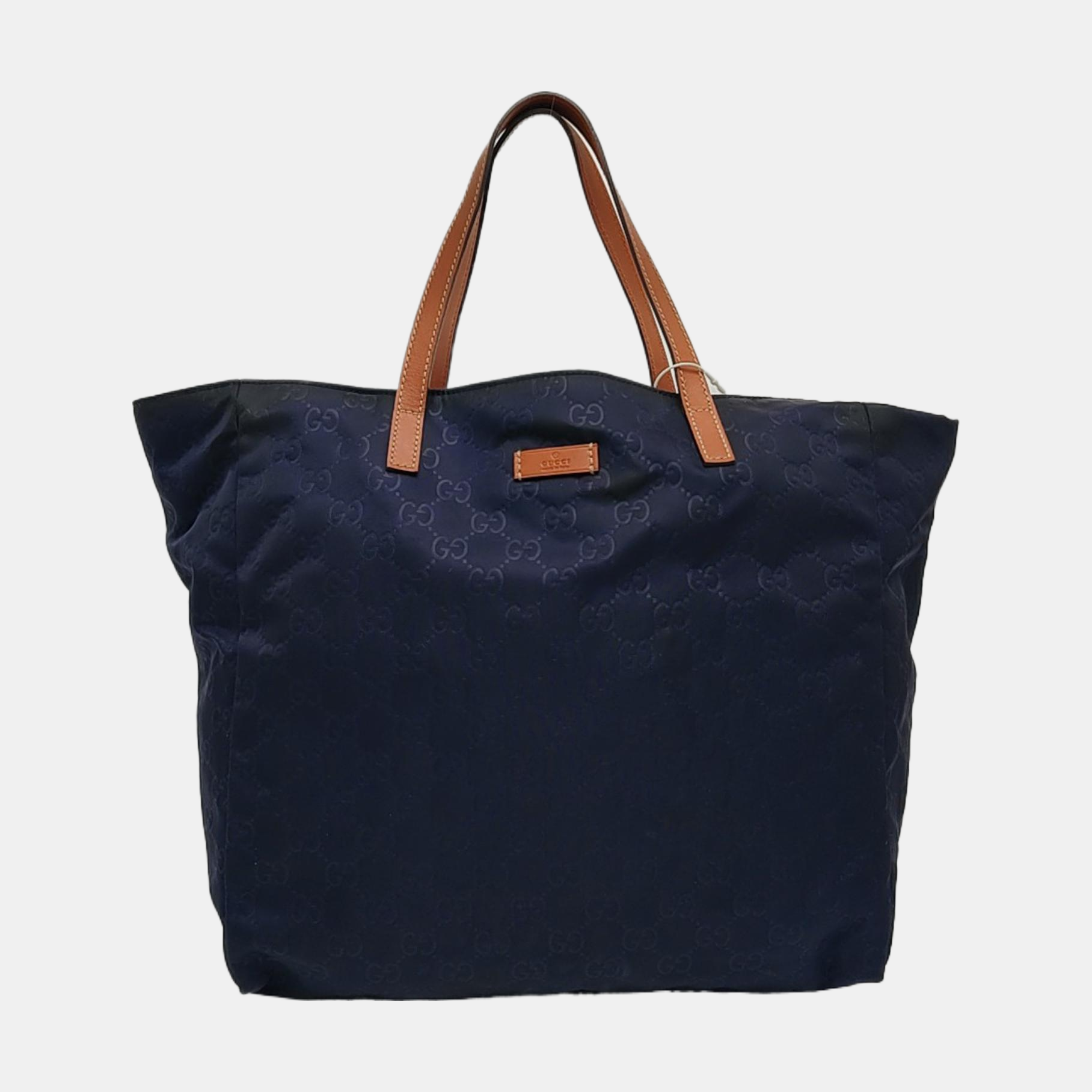 Monogram Nylon Tote Bag Black