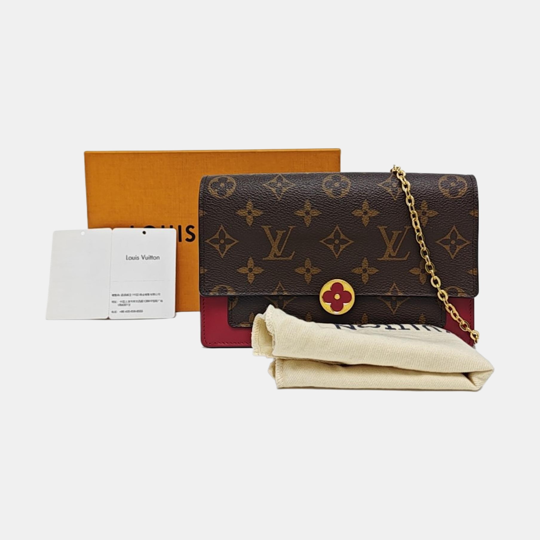 FLORE Monogram Coated Canvas Brown