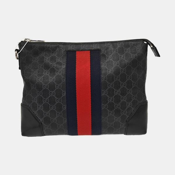 Ophidia Medium Monogram Coated Canvas Gray