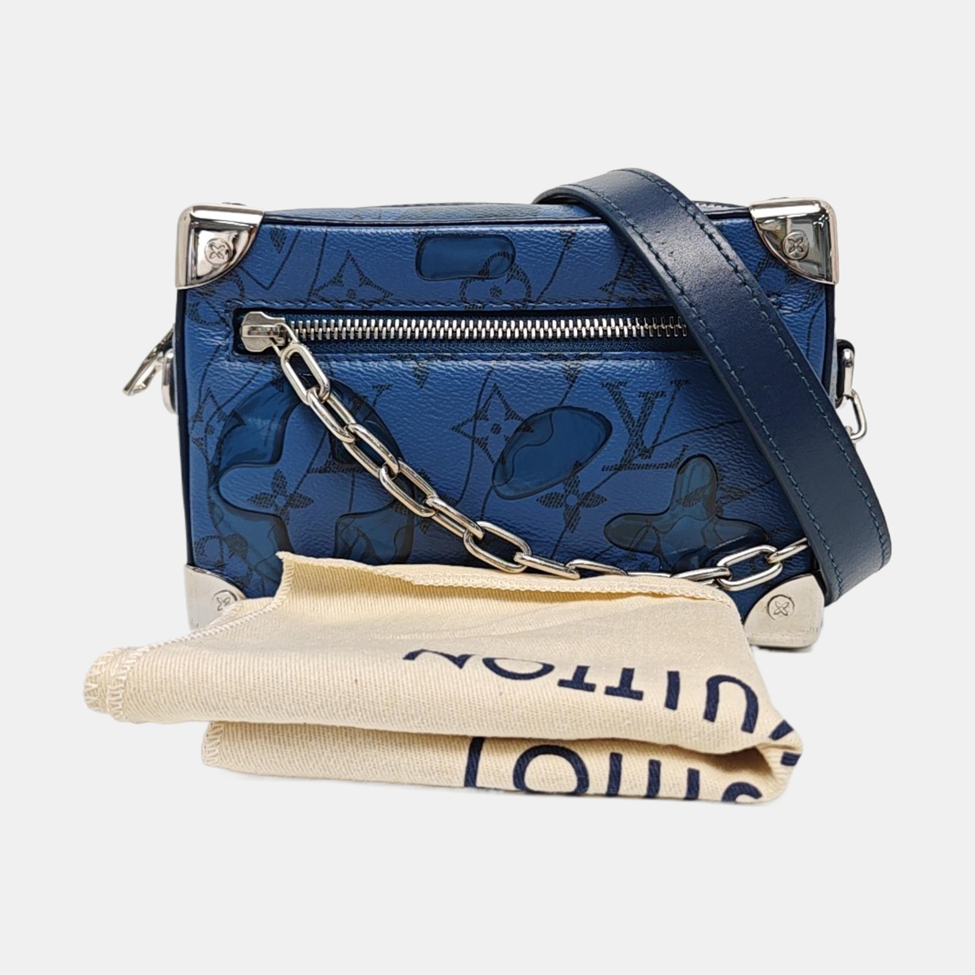 SOFT TRUNK Mini Monogram Coated Canvas Blue