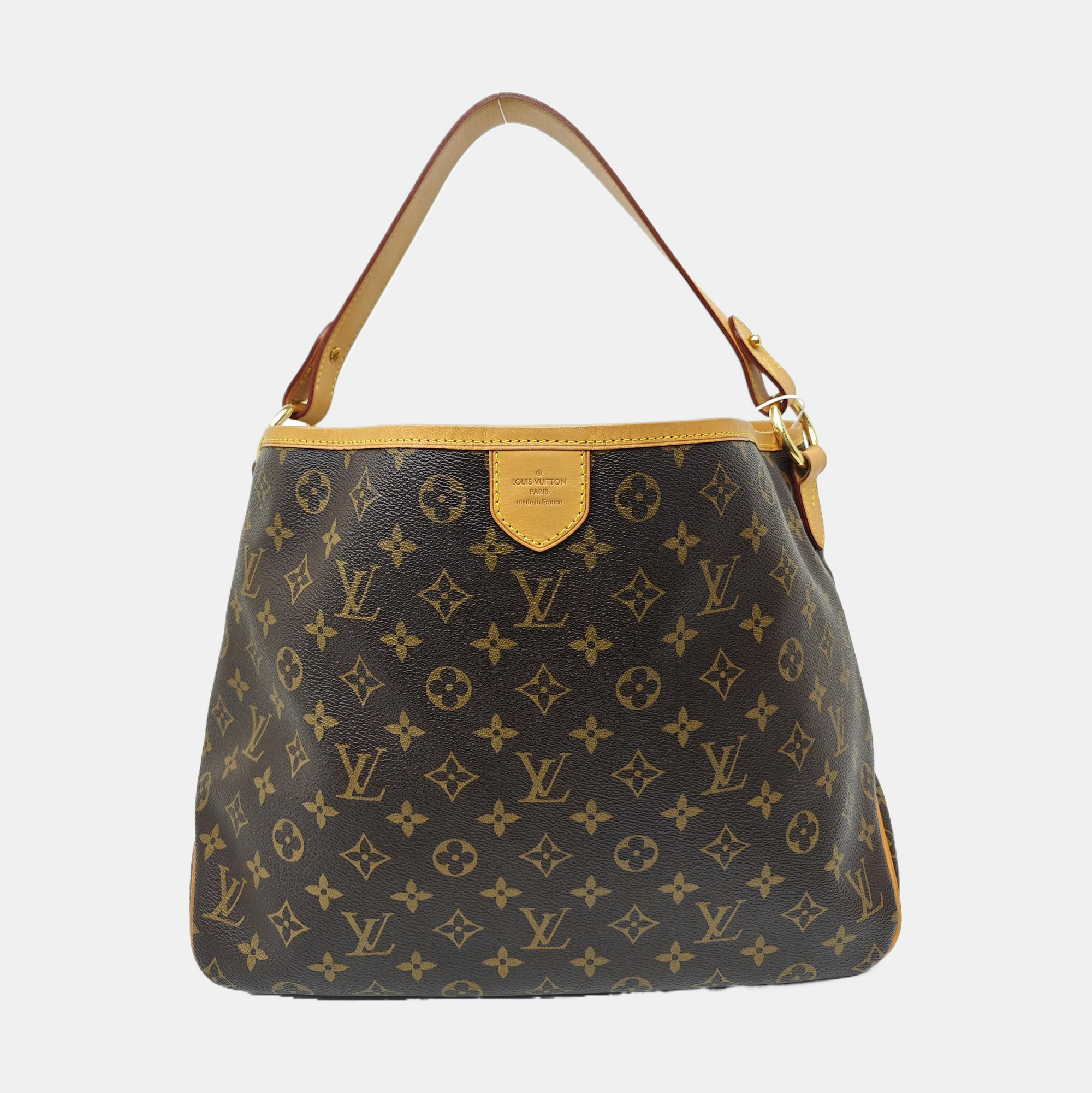 Monogram Coated Canvas Top Handle Bag Brown