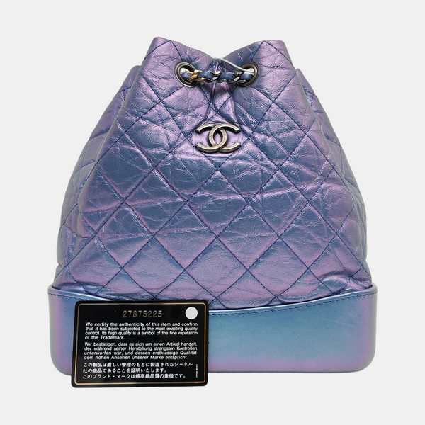 GABRIELLE Small Quilted Calfskin Purple