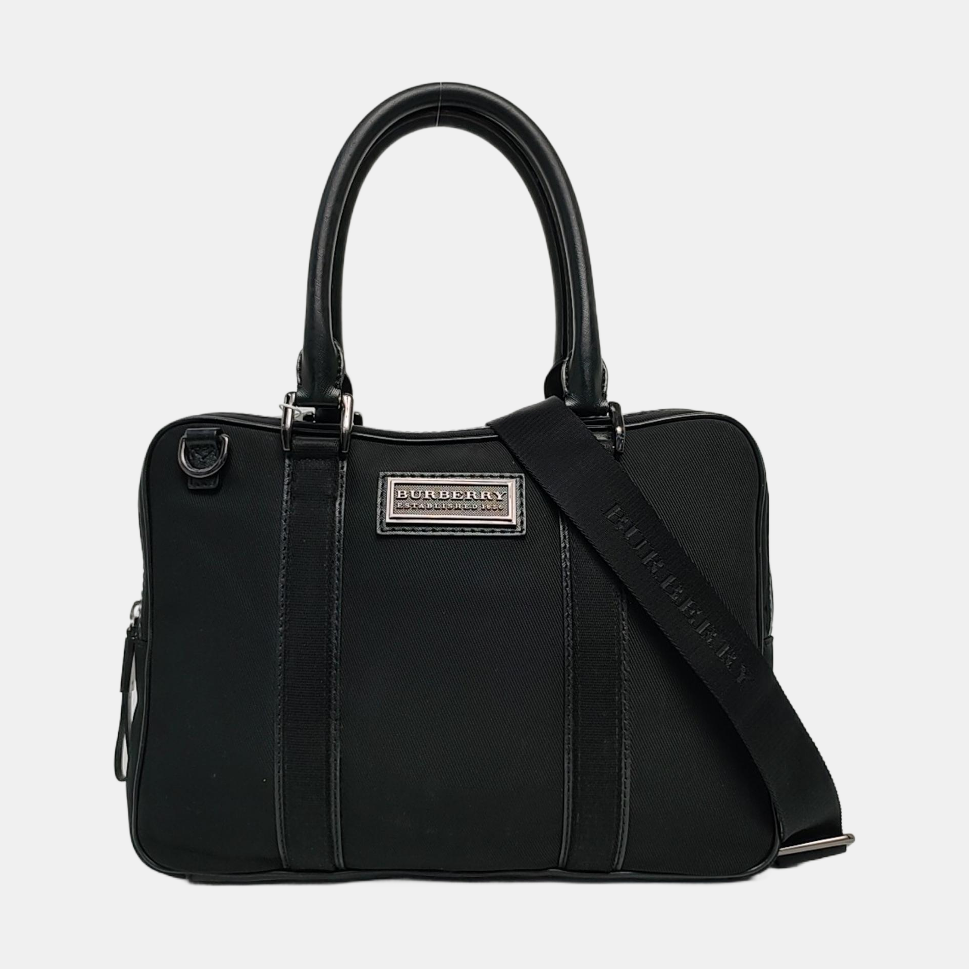 Fabric Shoulder Bag Black