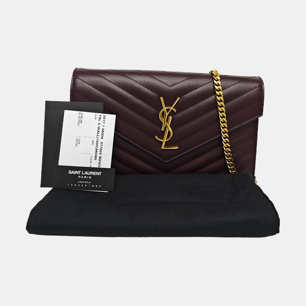 MONOGRAM Medium Chevron Calfskin Red