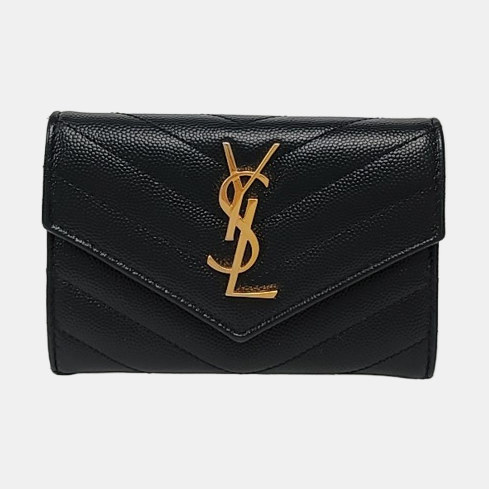 MONOGRAM Chevron Calfskin Black Wallet