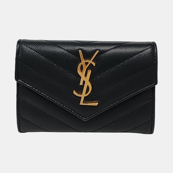 MONOGRAM Chevron Calfskin Black Wallet