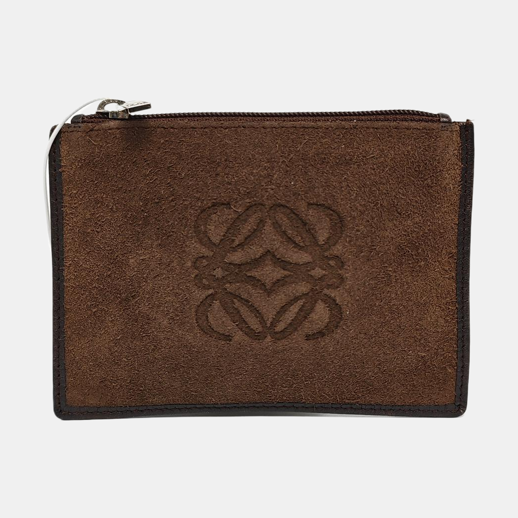 Suede Coin Purse Brown