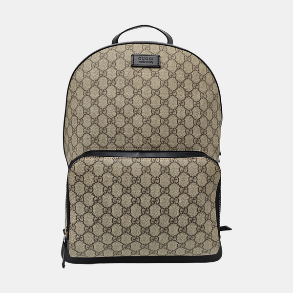 Monogram Coated Canvas Backpack Black