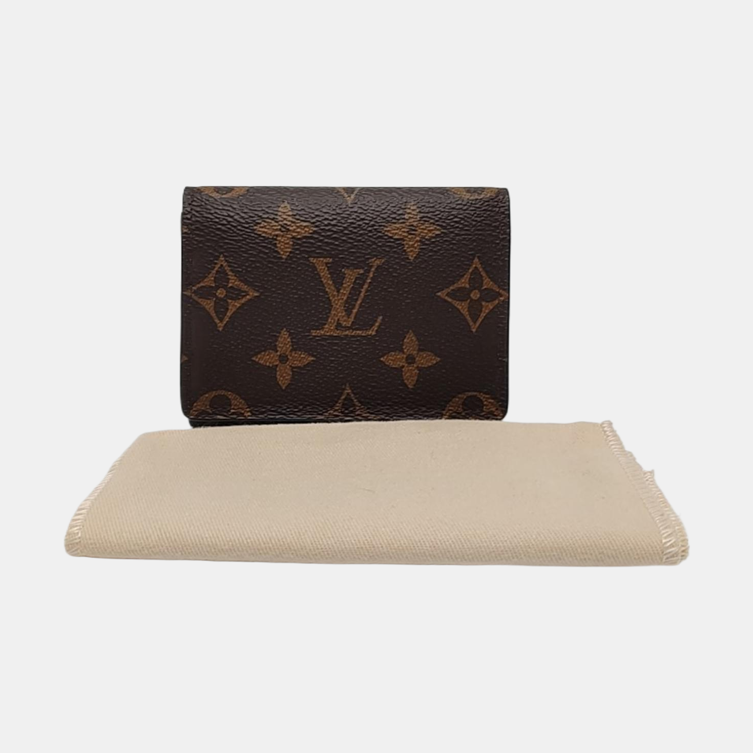 ENVELOPPE Monogram Coated Canvas Brown Card Holder