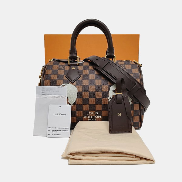 Authenticated pre-owned  SPEEDY 25 Coated Canvas Brown - Shoulder Bag at Looply