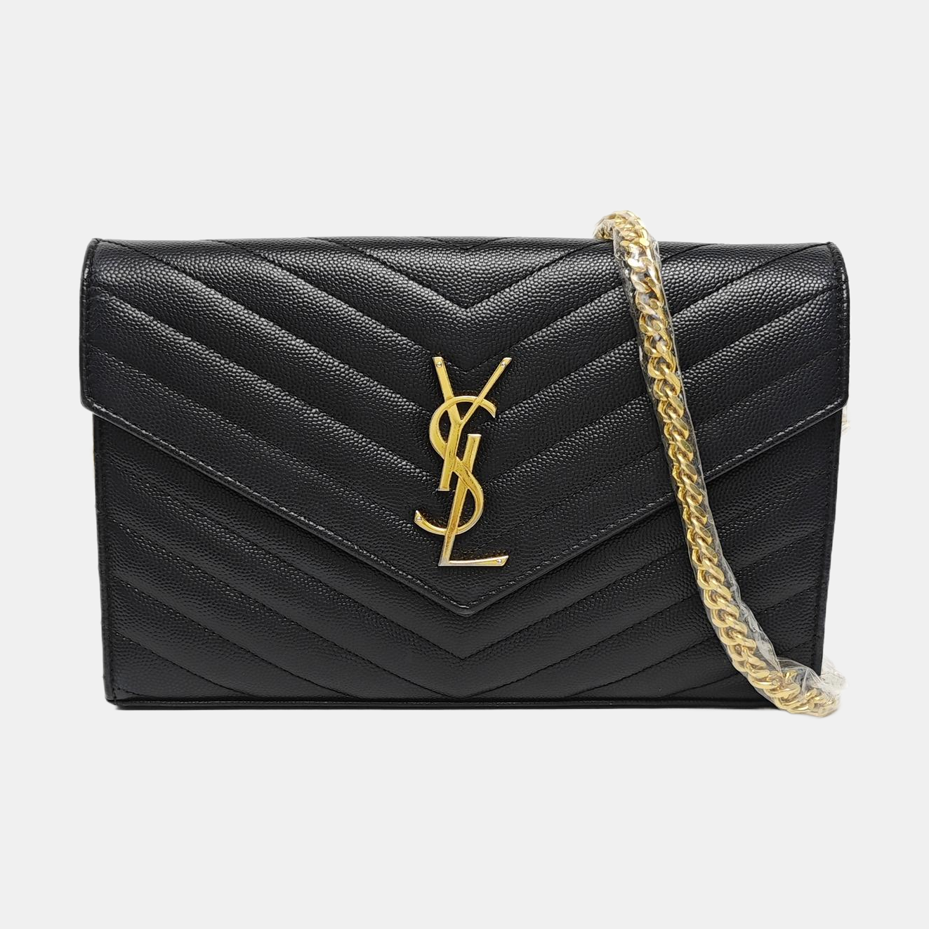 MONOGRAM Medium Chevron Calfskin Black