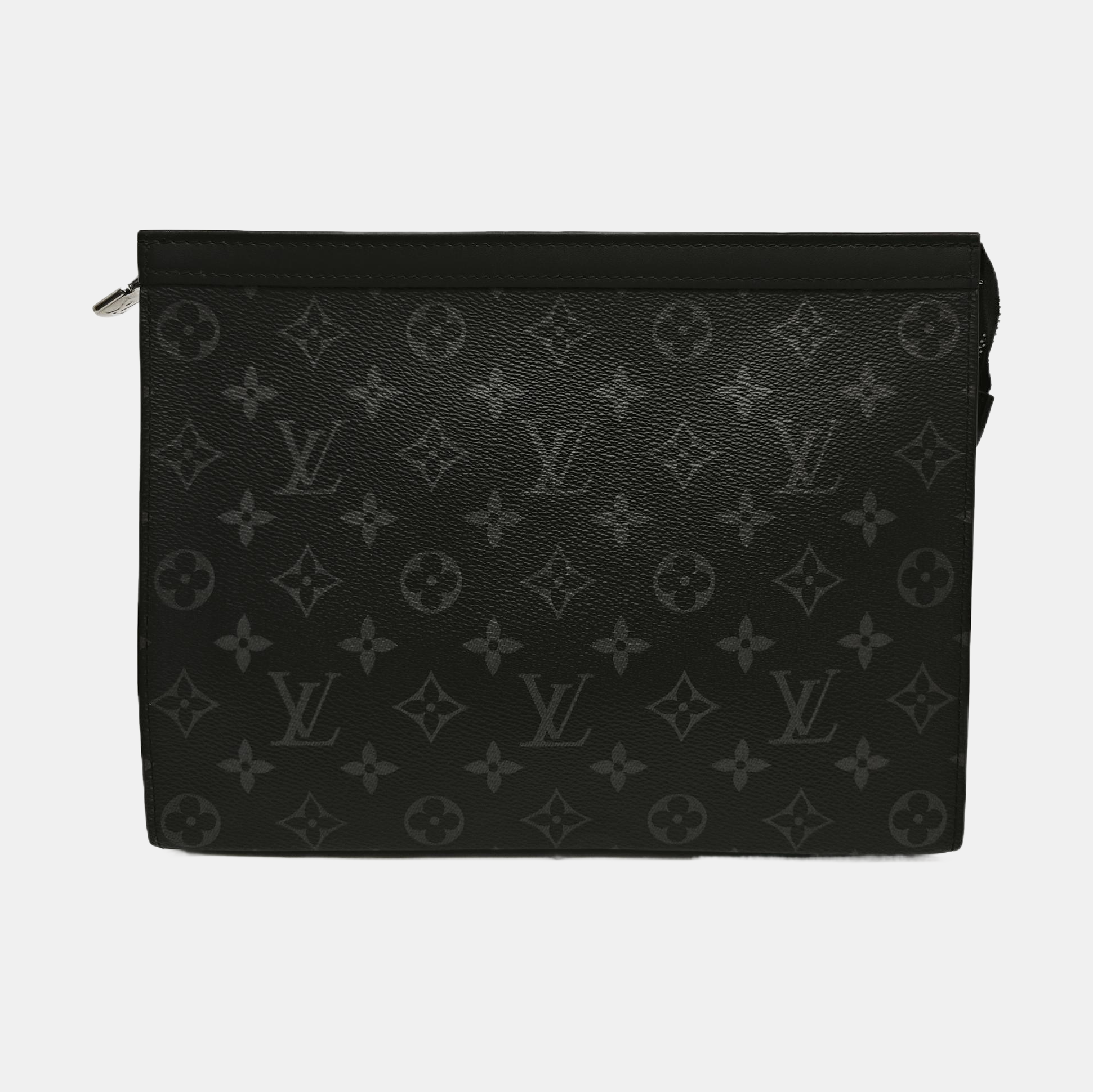 Pochette Voyag MM Monogram Coated Canvas Black