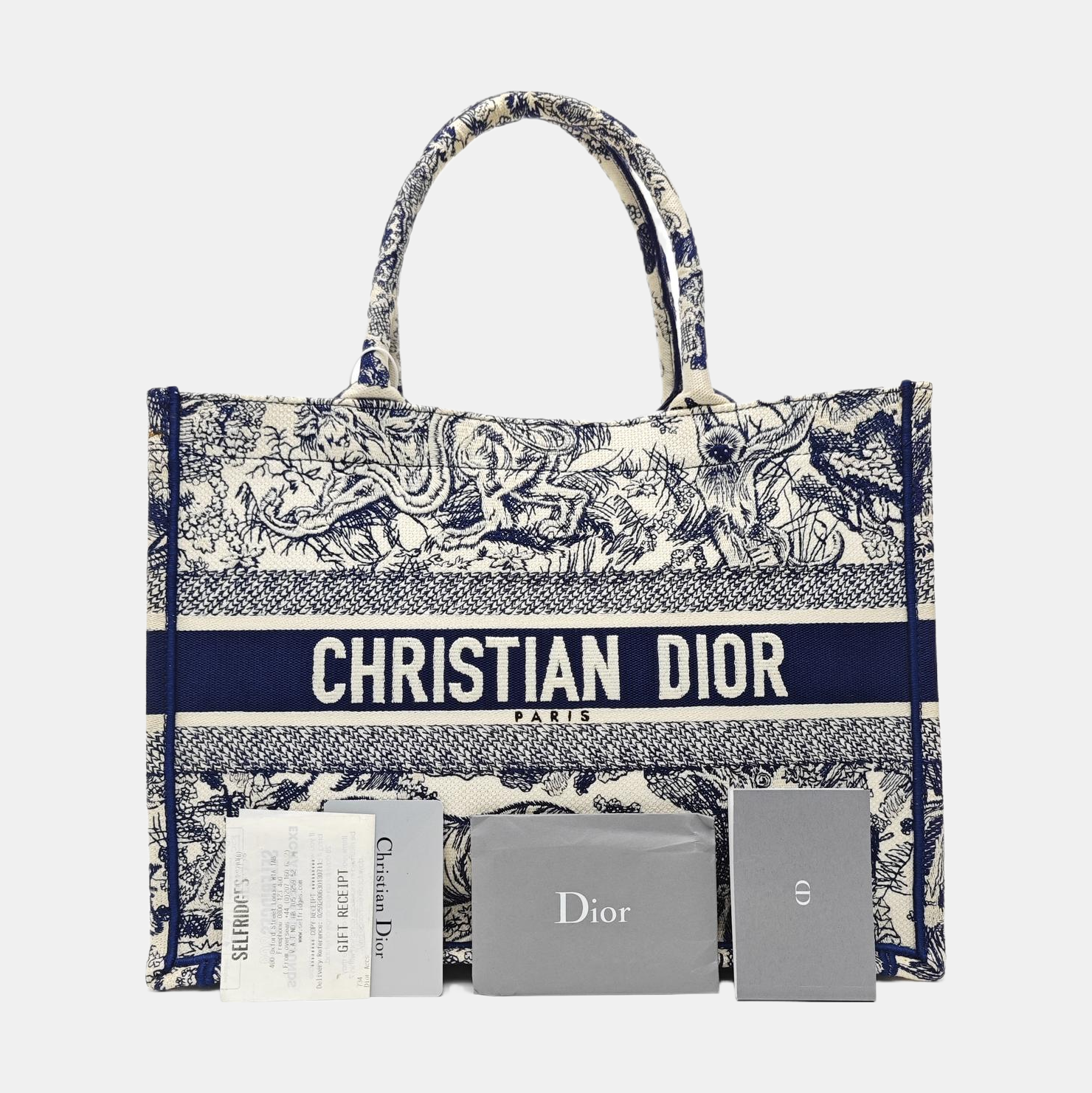 Book Tote Medium Canvas Blue