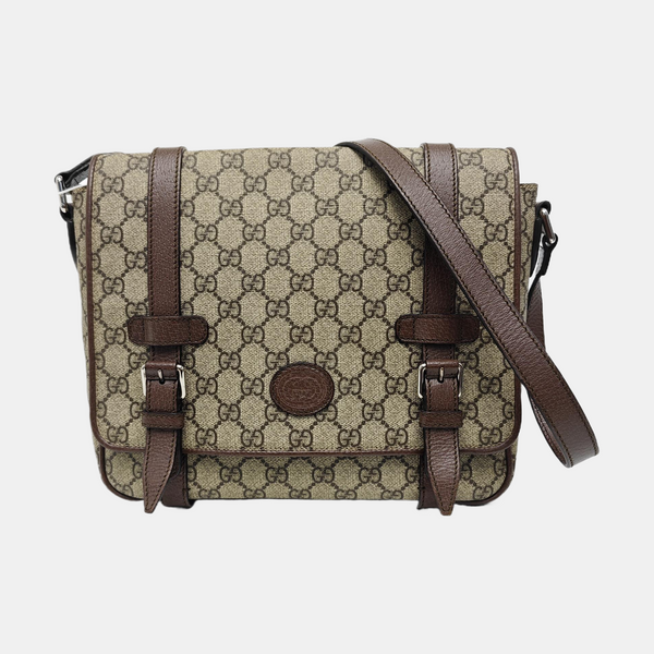 Monogram Coated Canvas Shoulder Bag Brown