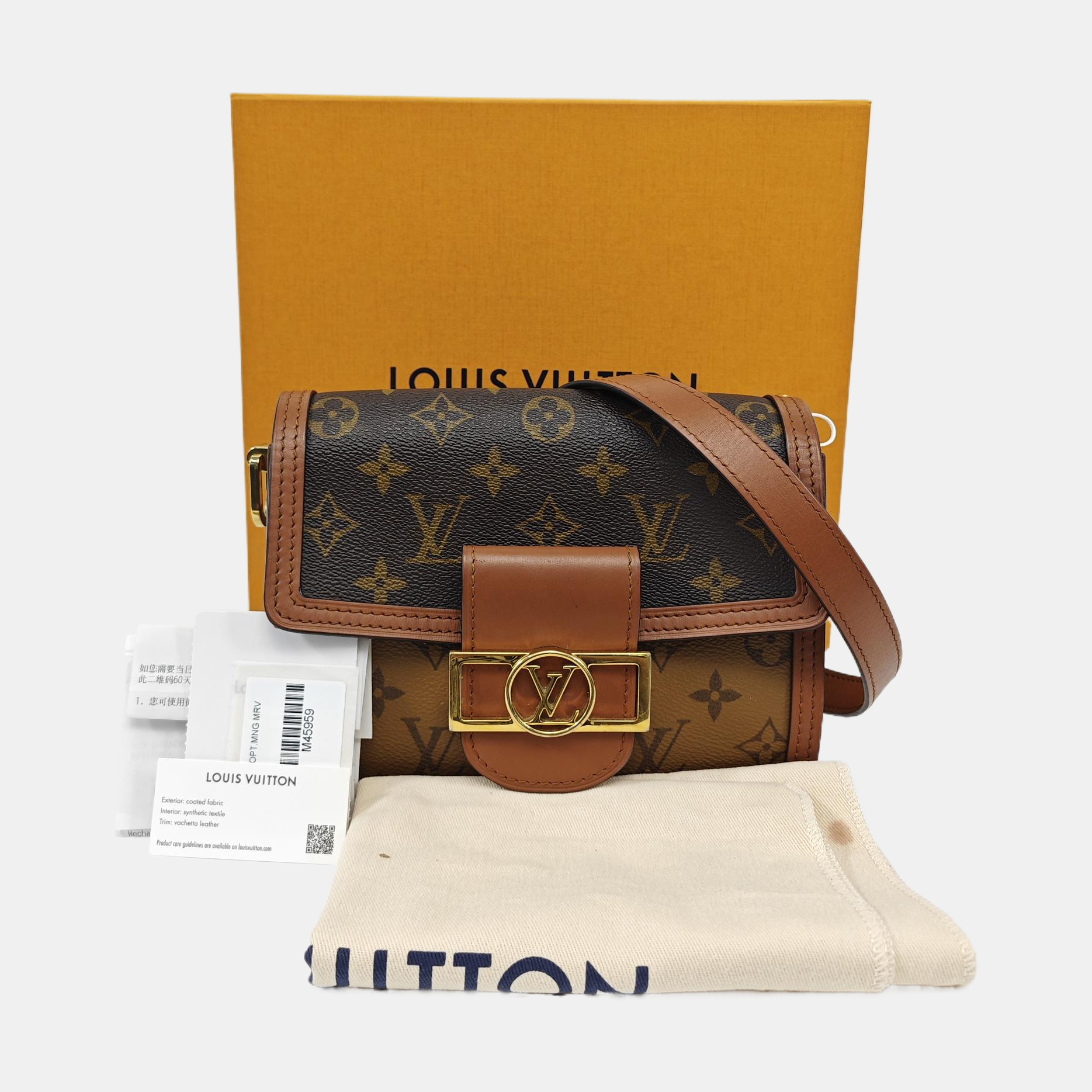 DAUPHINE Mini Coated Canvas Brown