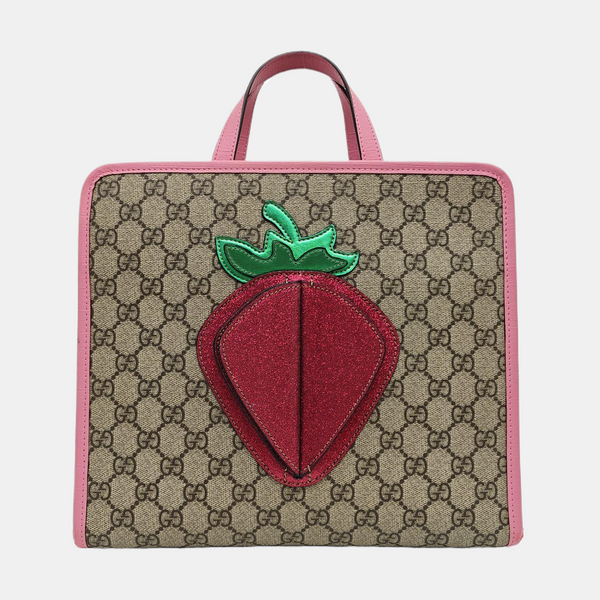 Children’s GG Bucket Monogram Coated Canvas Beige
