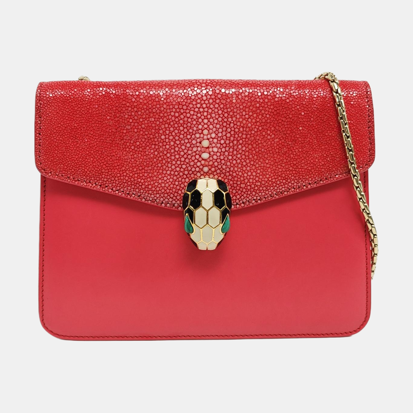SERPENTI FOREVER Small Stingray Leather Pink