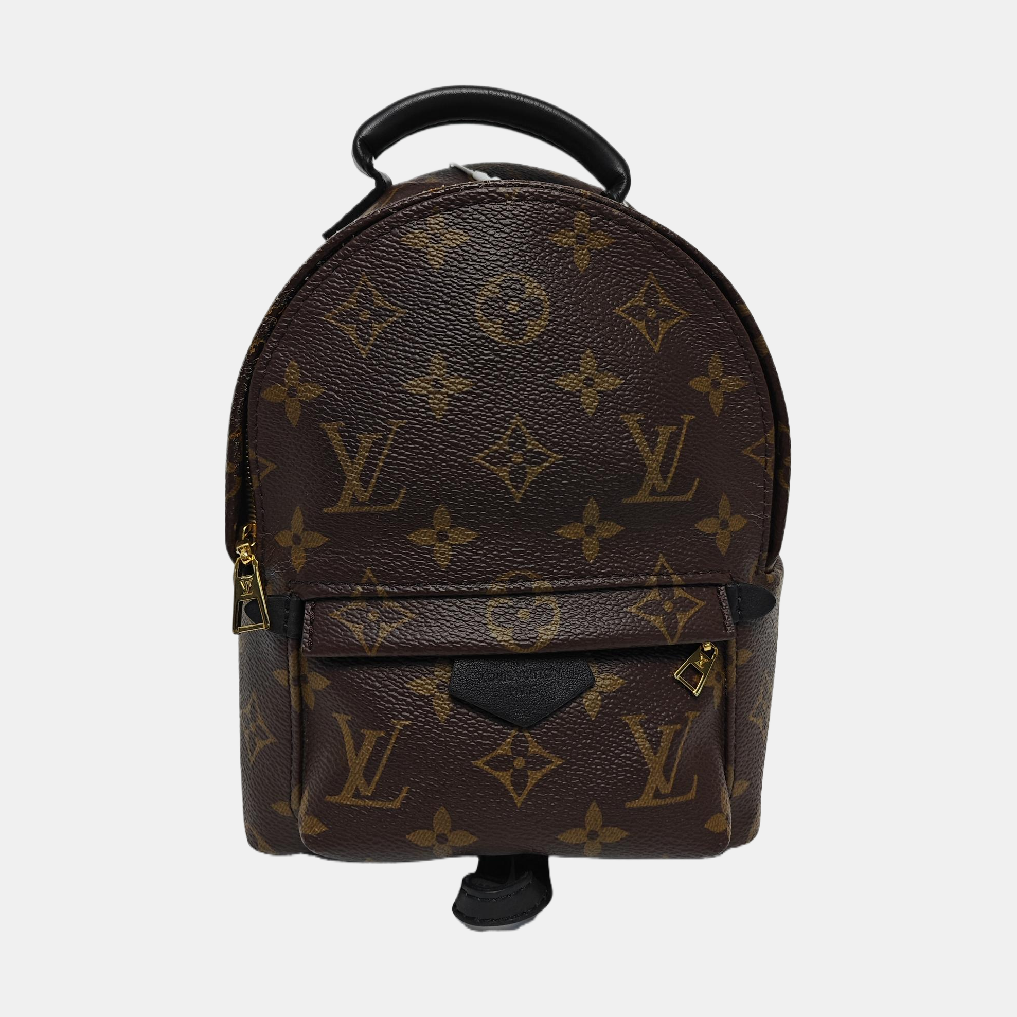PALM SPRINGS Mini Monogram Coated Canvas Brown