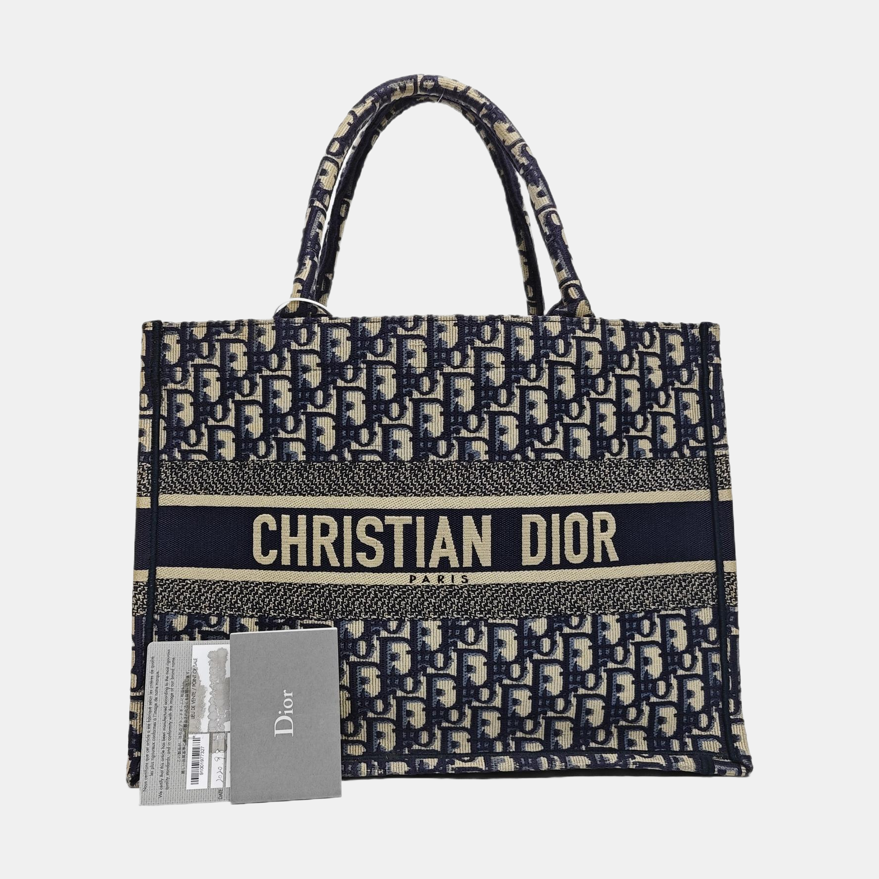 Book Tote Medium Oblique Canvas Blue