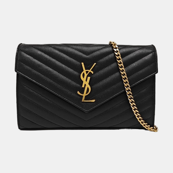 MONOGRAM Medium Chevron Calfskin Black