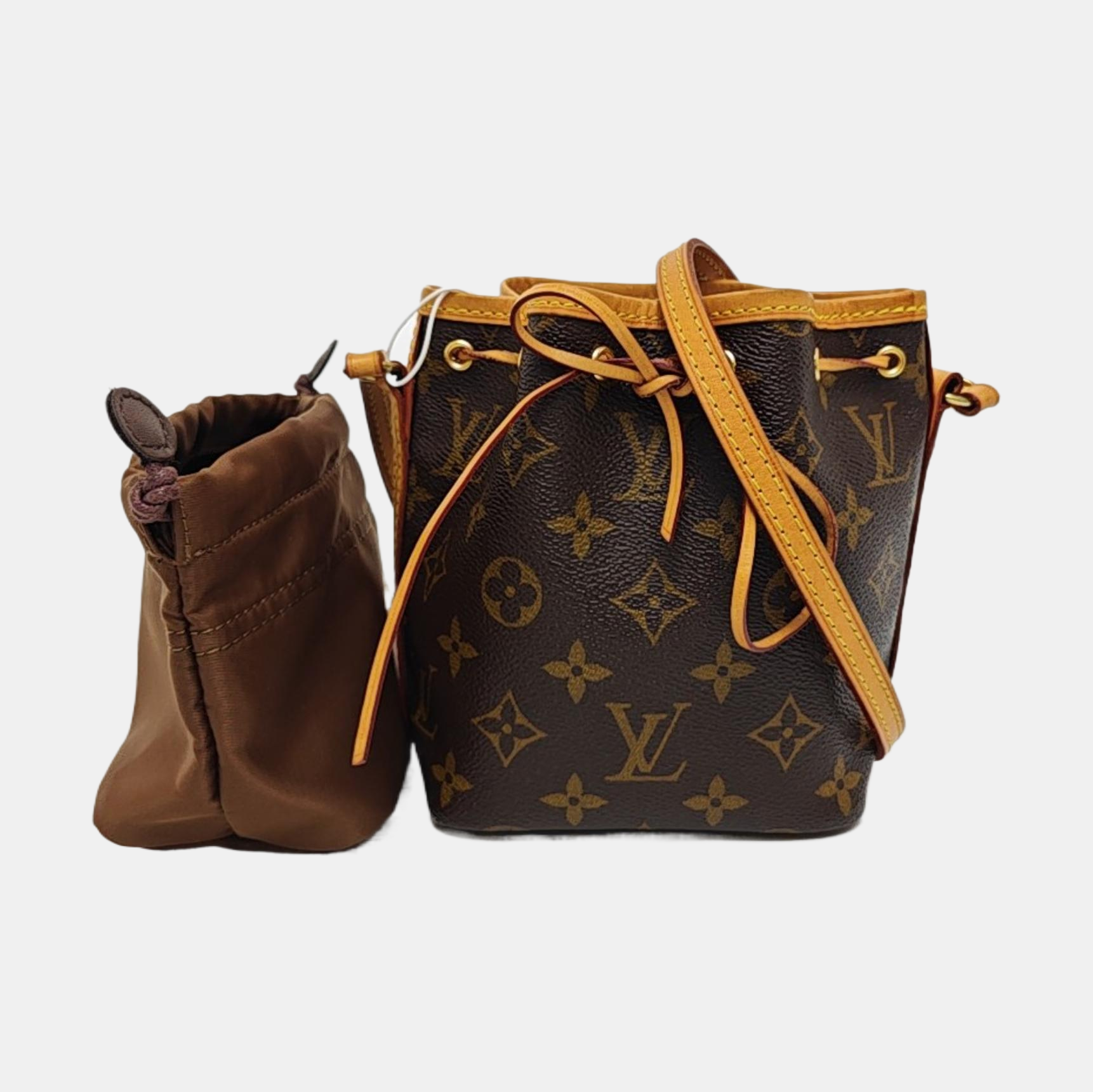 NÉONOÉ Nano Monogram Coated Canvas Brown