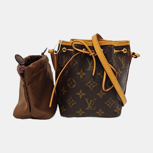 NÉONOÉ Nano Monogram Coated Canvas Brown