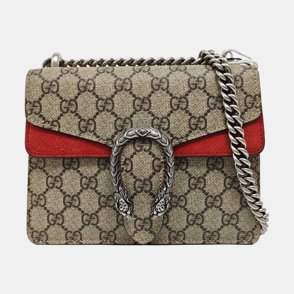 Dionysus Mini Monogram Coated Canvas Beige