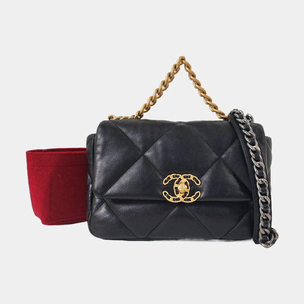 CHANEL 19 Small Quilted Lambskin Black